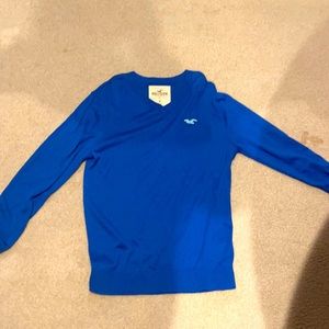 Never worn Hollister Blue V-Neck Sweater